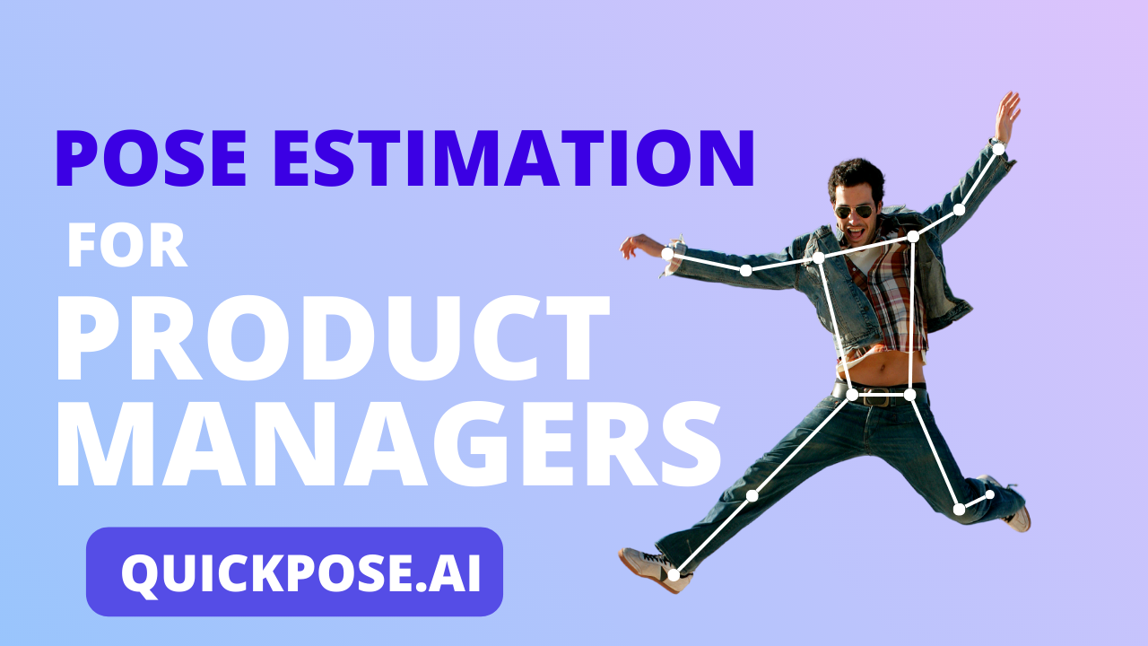 Pose Estimation for Product Managers- image shows a man jumping with Pose Estimation landmarks VR ovarlay by QuickPose