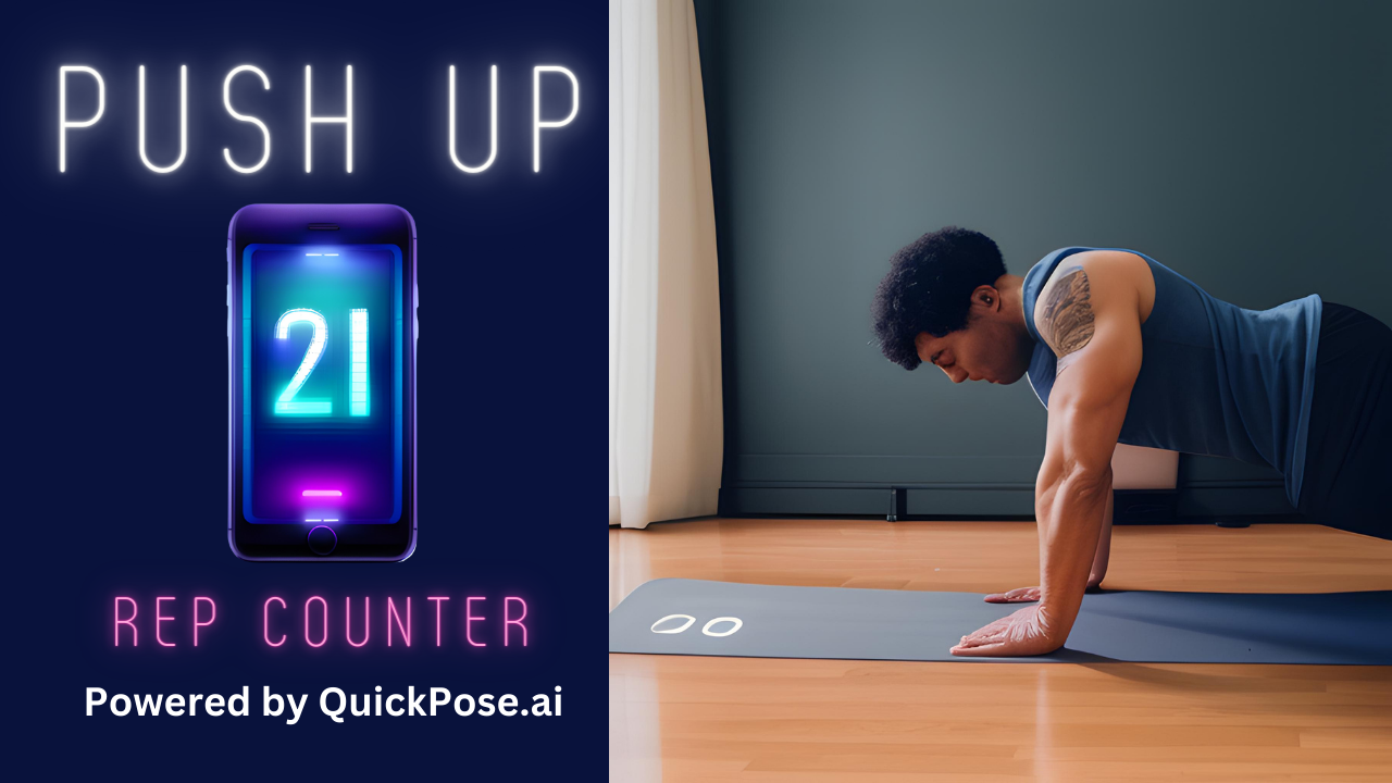A user performing push-ups, which the app counts accurately with the help of AI pose estimation.
