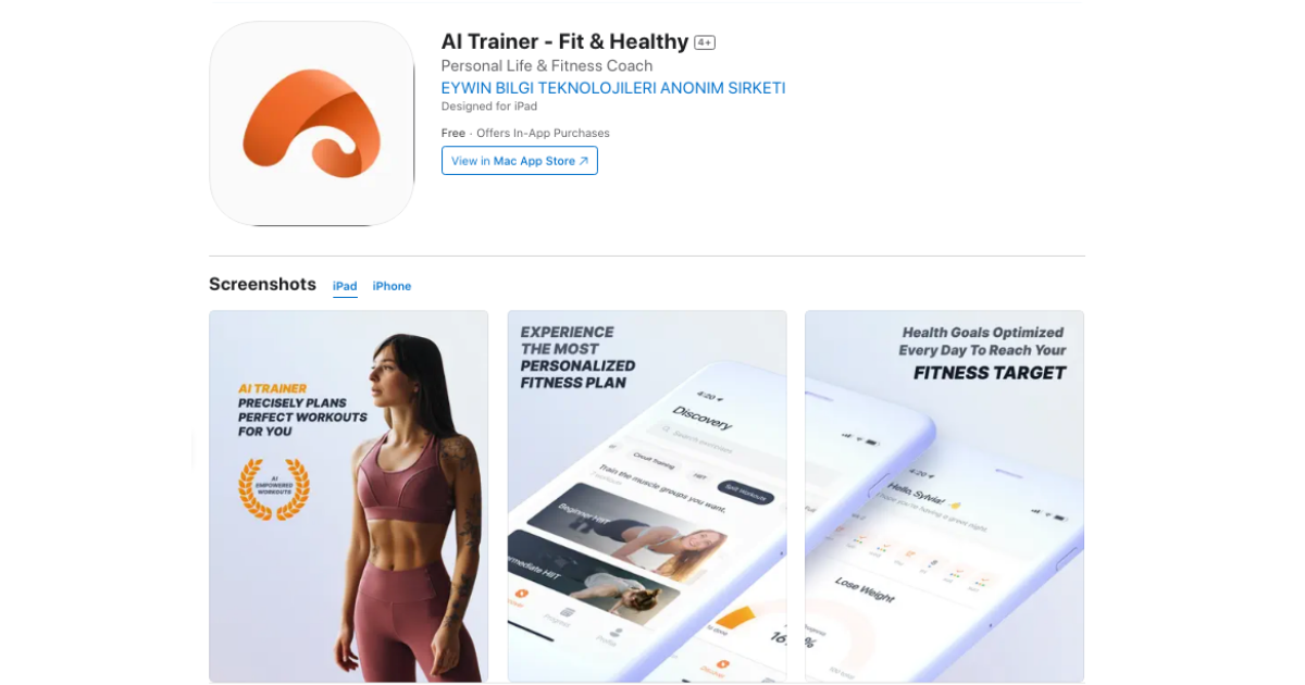 AI-trainer - best AI Fitness app for Simple & easy to use