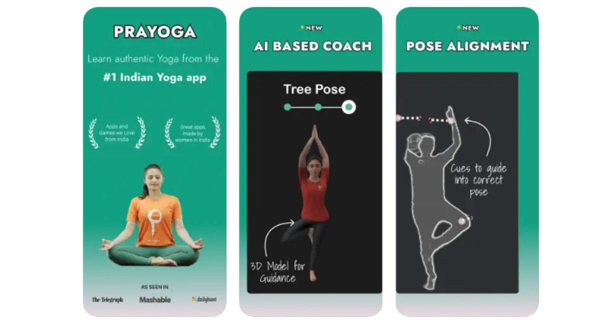 Prayoga - Indian AI Yoga App for beginners uses computer vision AI