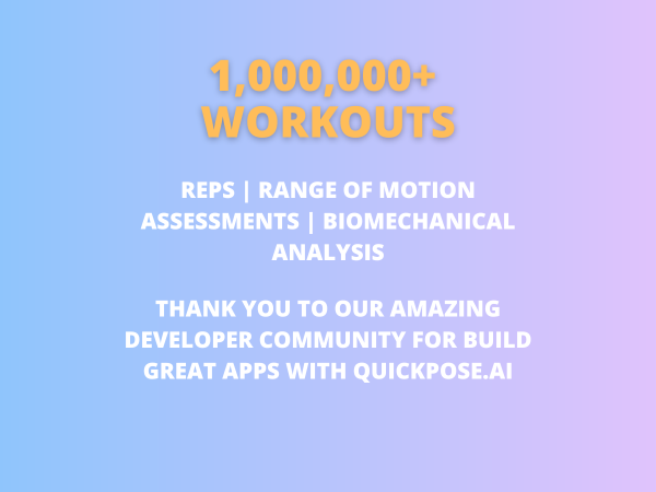1 million workouts powered by QucikPose